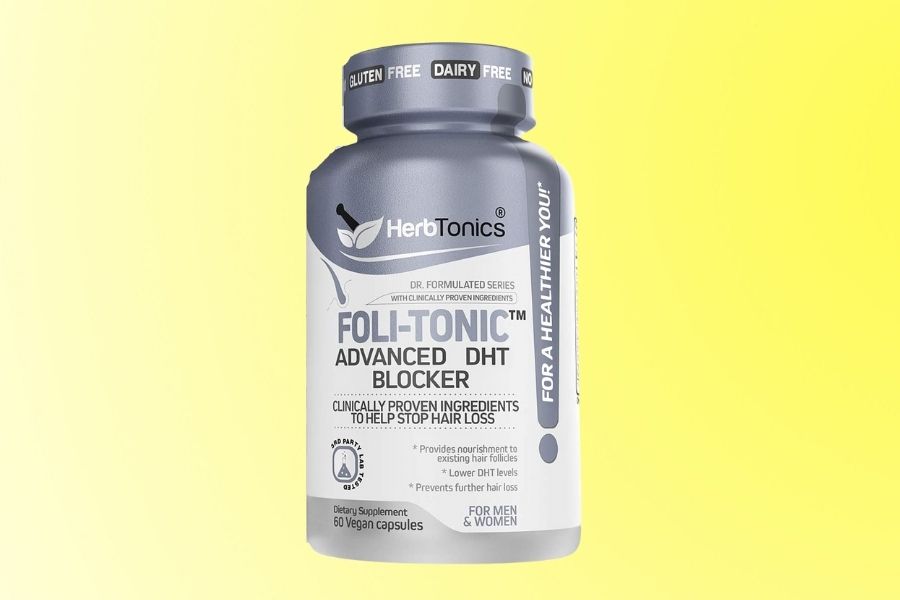 Foli-Tonic DHT Blocker To Stop Hair Loss Hair Thinning & Help Thicker Hair Growth