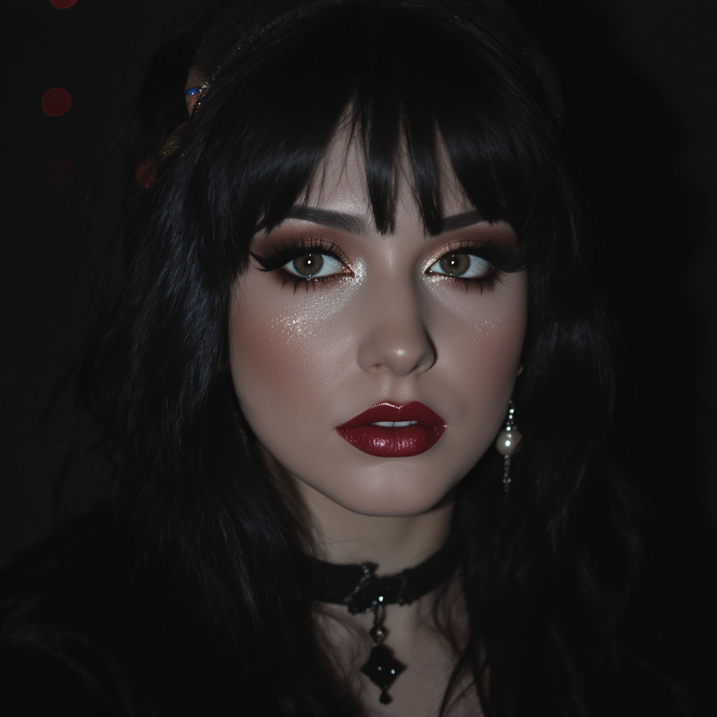 Soft Gothic Christmas look