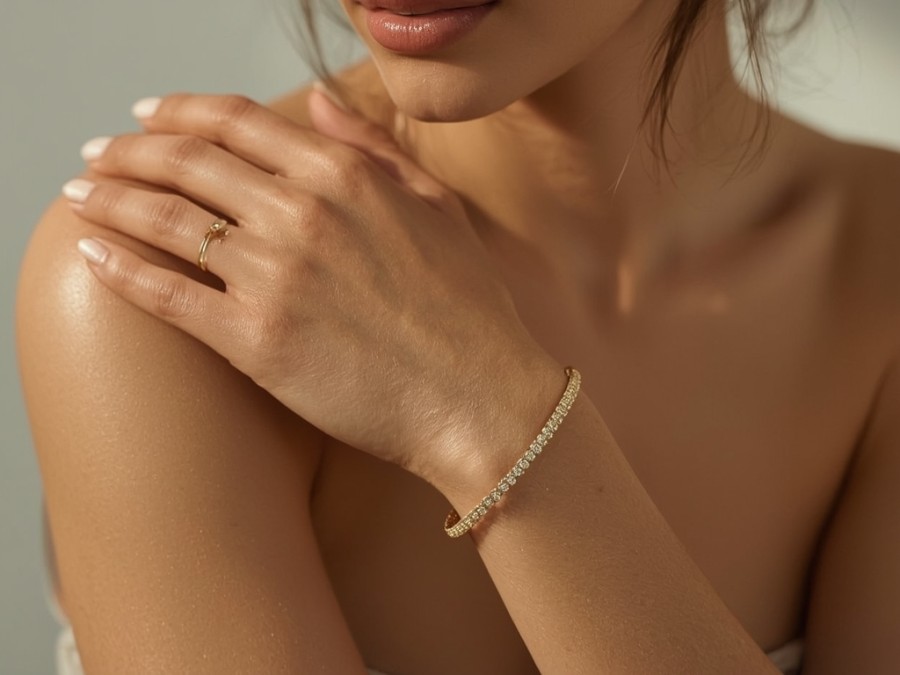 The Timeless Allure of a Gold Tennis Bracelet